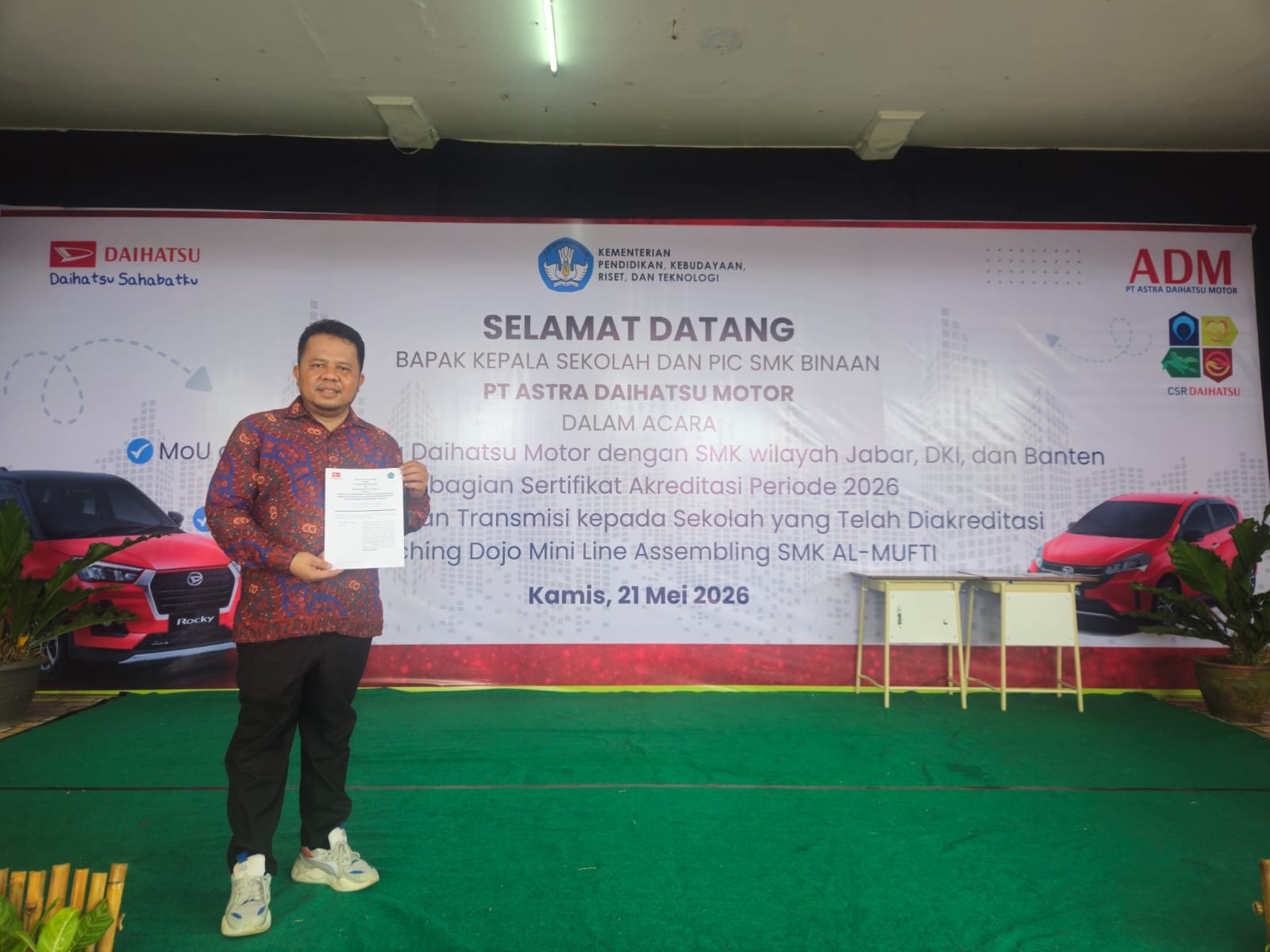 Perkuat Sinergi Industri, SMK Muhammadiyah 1 Jakarta Resmi Jadi Sekolah Binaan PT Astra Daihatsu Motor